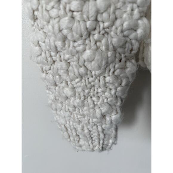 Vivienne Tam Sweater Womens Size M Cream Chunky Crochet Turtle Neck Preppy Comfy - Picture 6 of 11